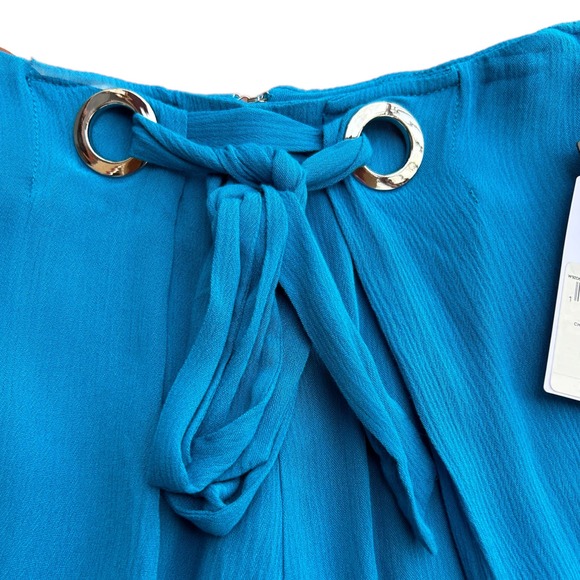 NWT Guess Bayside Teal High Waist Grommet Tie Short Shorts / Women’s XS * - Picture 2 of 4